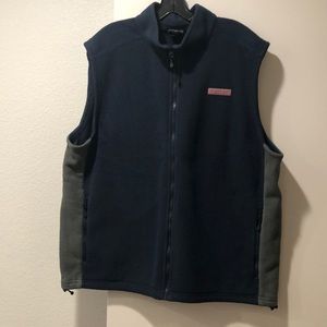 Vineyard Vines Vest Navy with grey panels Size XL